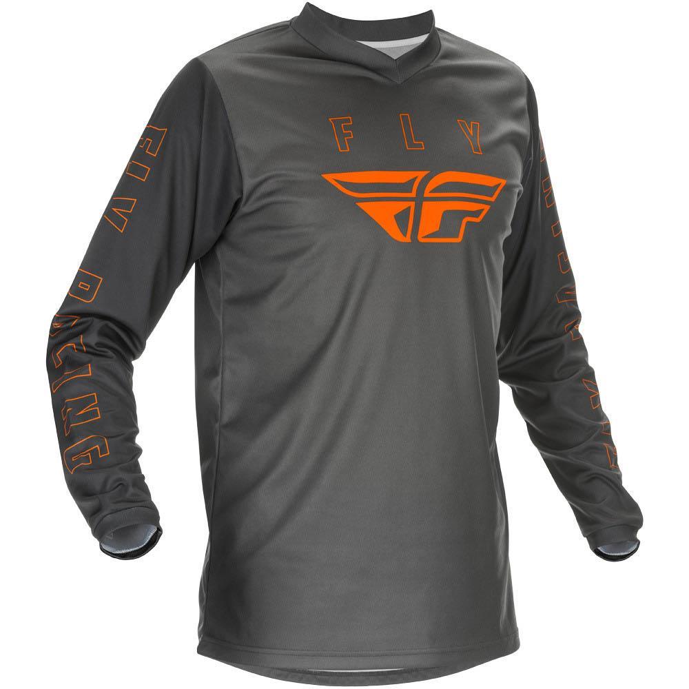 Джерси FLY RACING F-16 серая/оранжевая (2021)